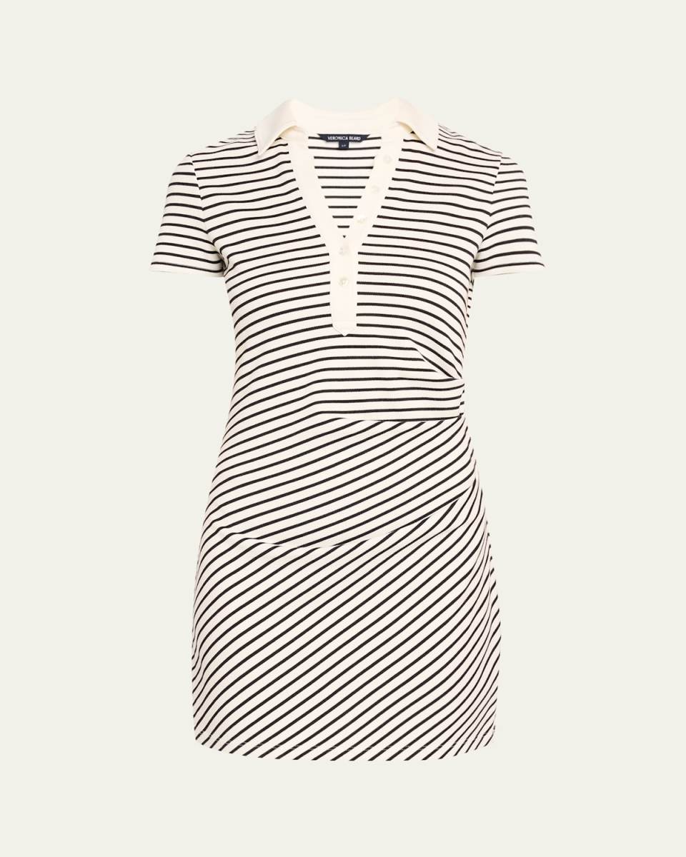 Lanier Stripe Short-Sleeve Polo Dress